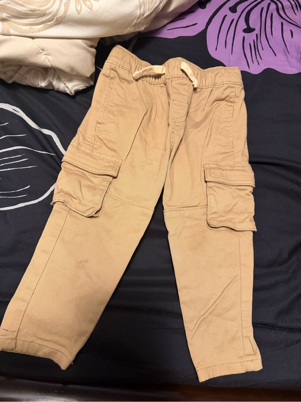 wonder nation Tan Cargo Joggers for Kids